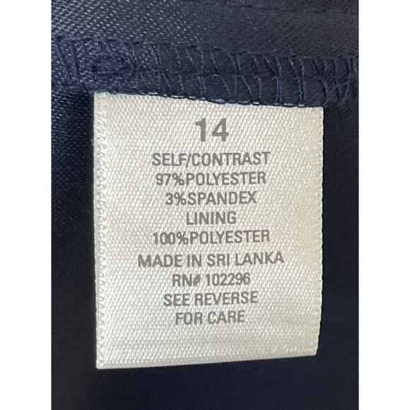 Dressbarn Womens Colorblock Sleeveless Dress Size 14 With Navy White & Pink - Picture 4 of 5